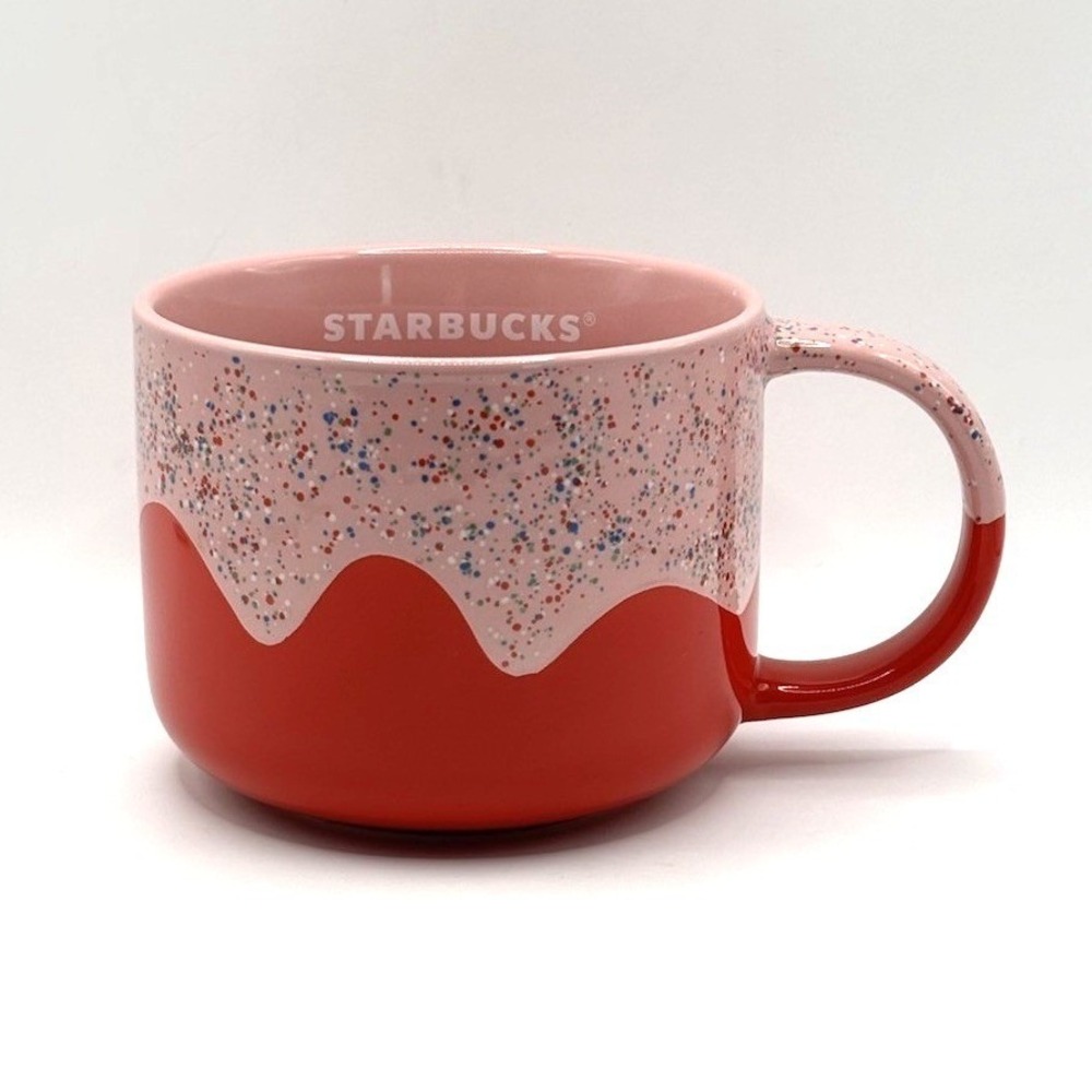 Starbucks Holiday Christmas Valentine 2024 Red & Pink Sprinkles Coffee‎ Mug